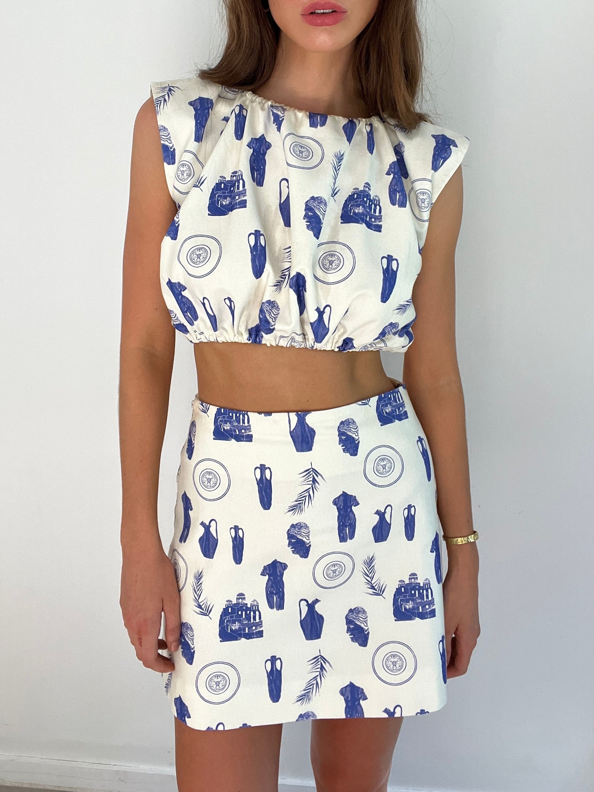 Lucille Top | Mykonos Blue