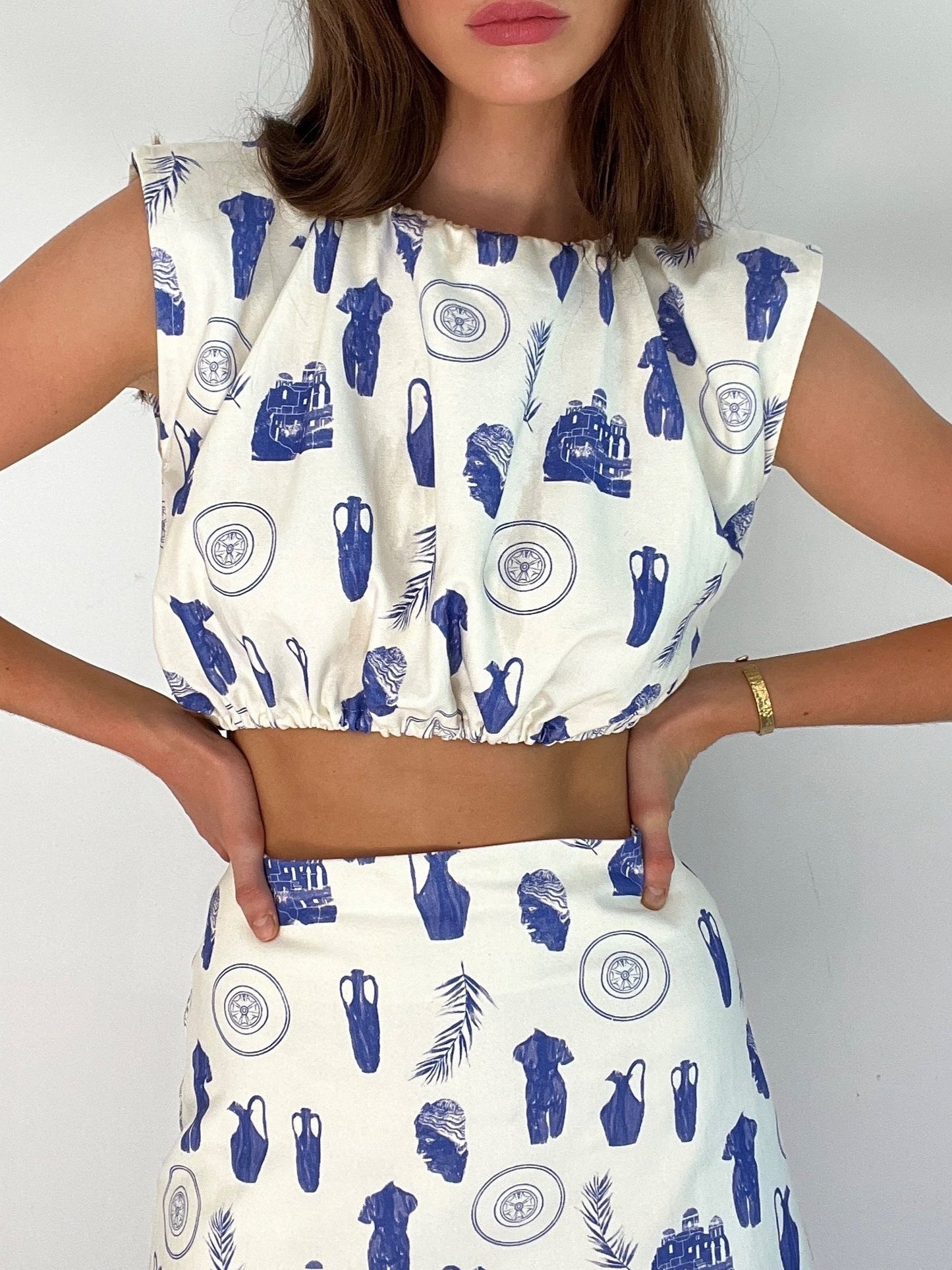 Lucille Top | Mykonos Blue